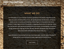 Tablet Screenshot of coredescription.com
